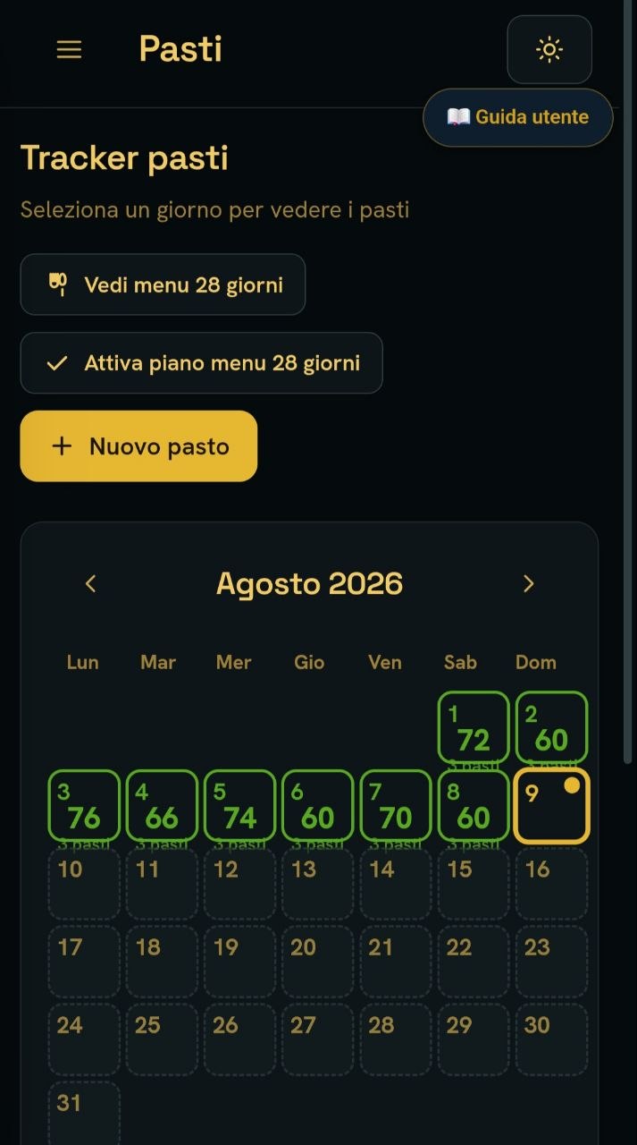 Calendario pasti GastroBalance