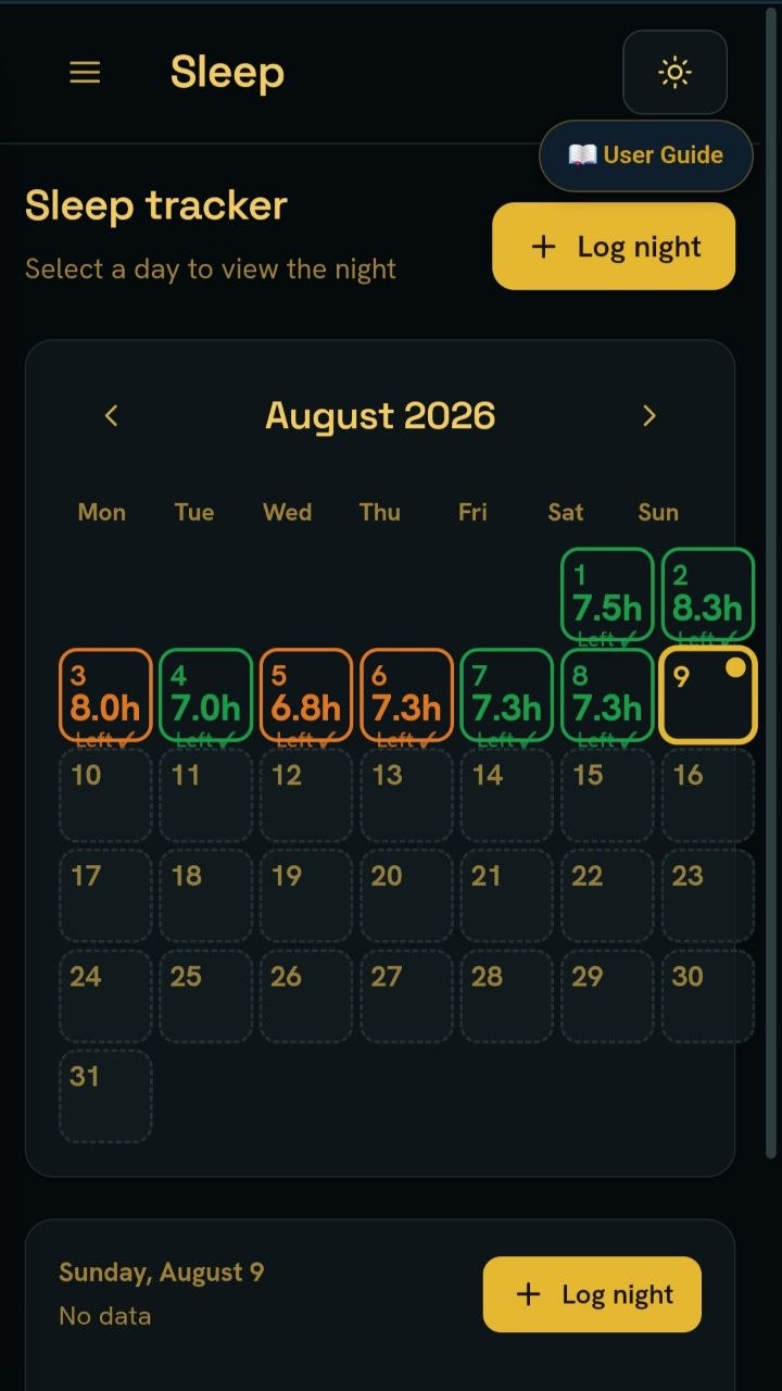 StomachEaser sleep tracker